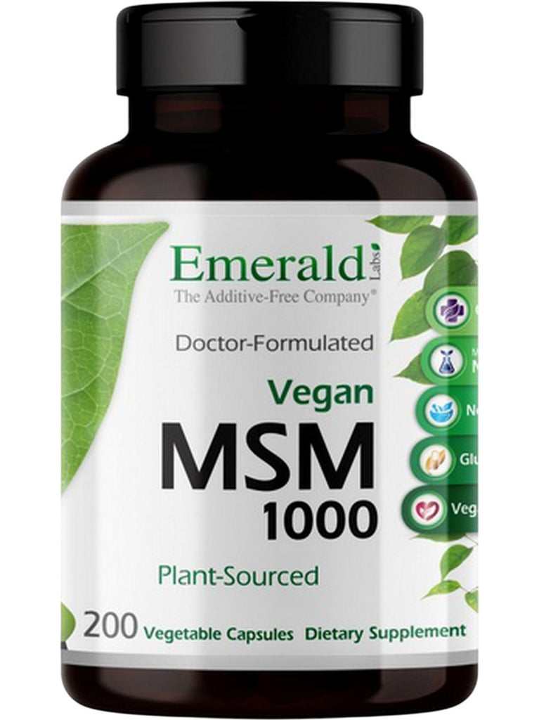 Emerald Labs, MSM 1000, 200 Vegetable Capsules