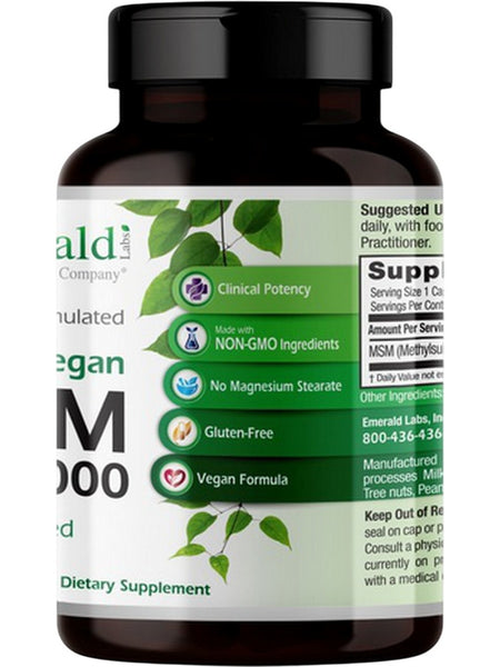 Emerald Labs, MSM 1000, 200 Vegetable Capsules