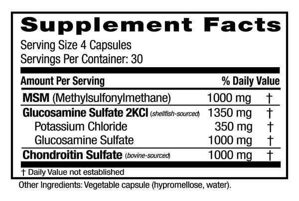 Emerald Labs, Glucosamine and Chondroitin+MSM, 120 Vegetable Capsules