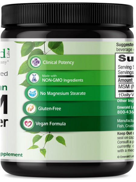 Emerald Labs, MSM Powder, 16 oz
