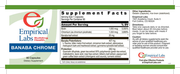 Empirical Labs, Banaba Chrome, 90 Capsules