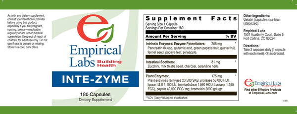 Empirical Labs, Inte-zyme, 180 Capsules