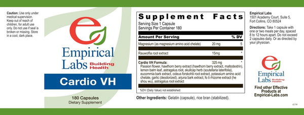 Empirical Labs, Cardio VH, 180 Capsules