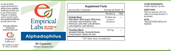 Empirical Labs, Alphadophilus, 60 Capsules