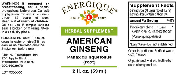 Energique, American Ginseng, 2 fl oz