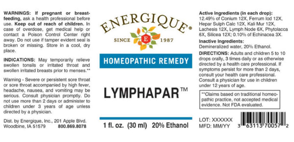 Energique, Lymphapar, 1 fl oz