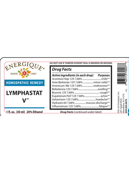 Energique, LymphaStat V, 1 fl oz