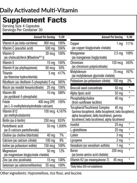 EquiLife, Daily Activated Multi-Vitamin, 120 Capsules