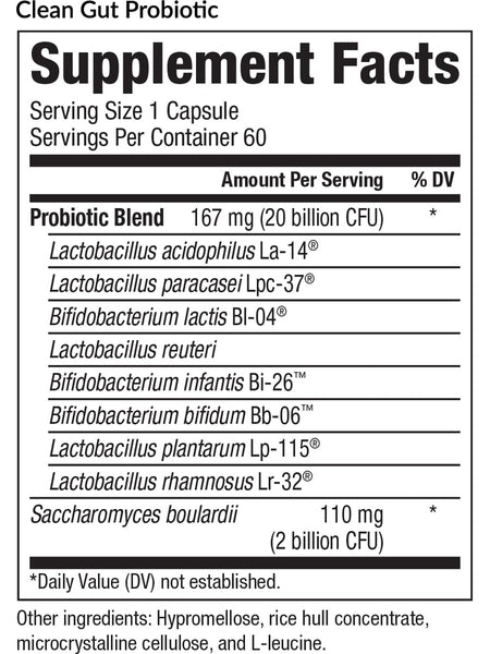 EquiLife, Clean Gut Probiotic, 60 Capsules
