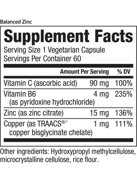 EquiLife, Balanced Zinc, 60 Capsules