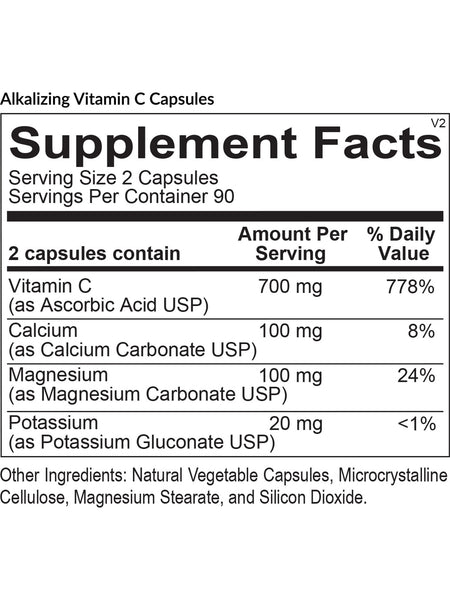 EquiLife, Alkalizing Vitamin C Capsules, 180 Capsules