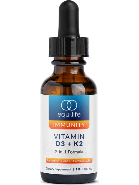 EquiLife, Vitamin D3 + K2, 1 fl oz