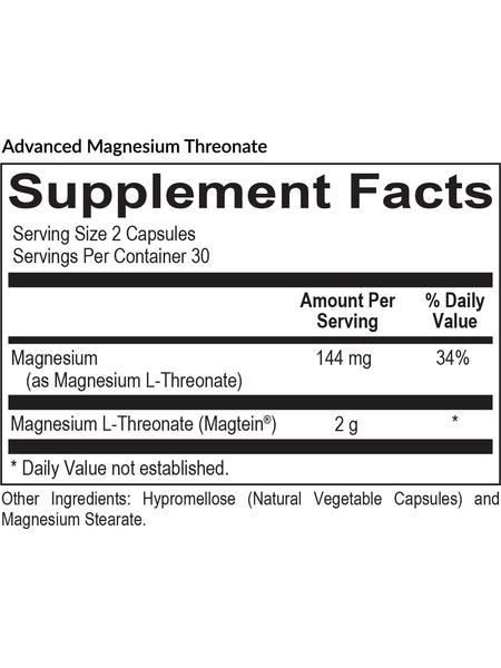 EquiLife, Advanced Magnesium Threonate, 60 Capsules