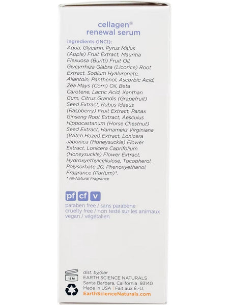 Earth Science, Cellagen Renewal Serum Active Age Defense, 1 fl oz