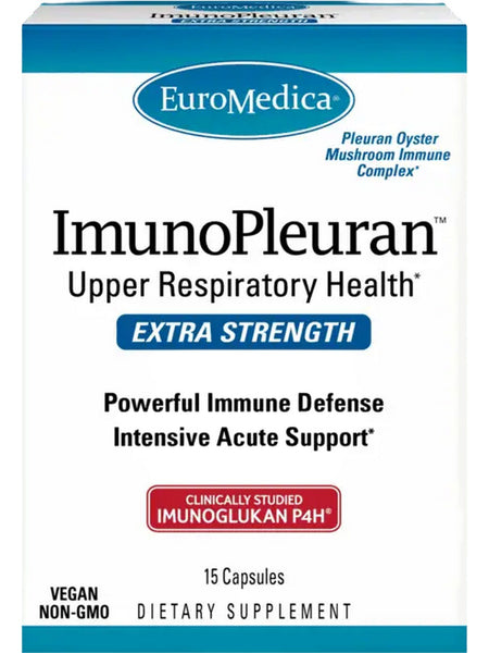 EuroMedica, ImunoPleuran, Extra Strength, 15 Capsules