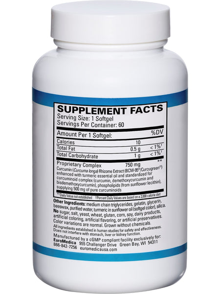 EuroMedica, CuraPro, 750 mg, 60 Softgels