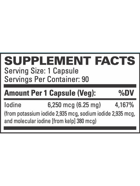 EuroMedica, Tri-Iodine, 6.25 mg, 90 Capsules