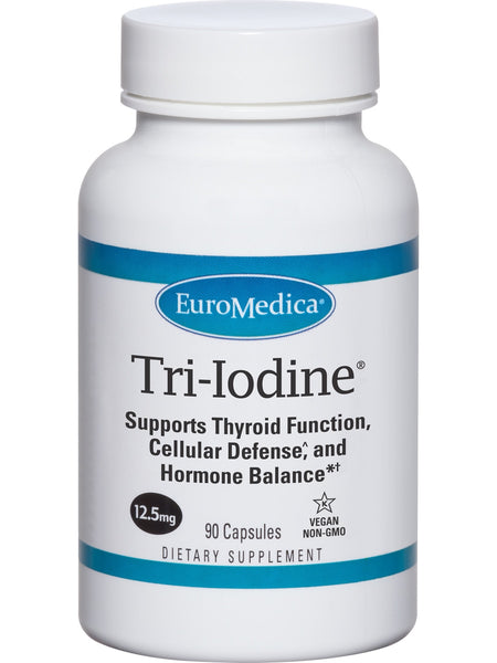 EuroMedica, Tri-Iodine, 12.5 mg, 90 Capsules