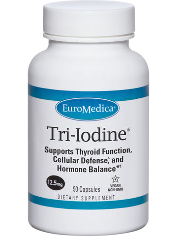 EuroMedica, Tri-Iodine, 12.5 mg, 90 Capsules
