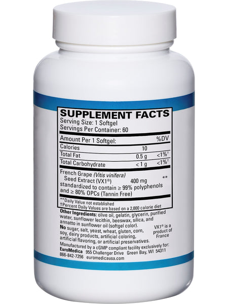 EuroMedica, Clinical OPC, 400 mg, 60 Softgels