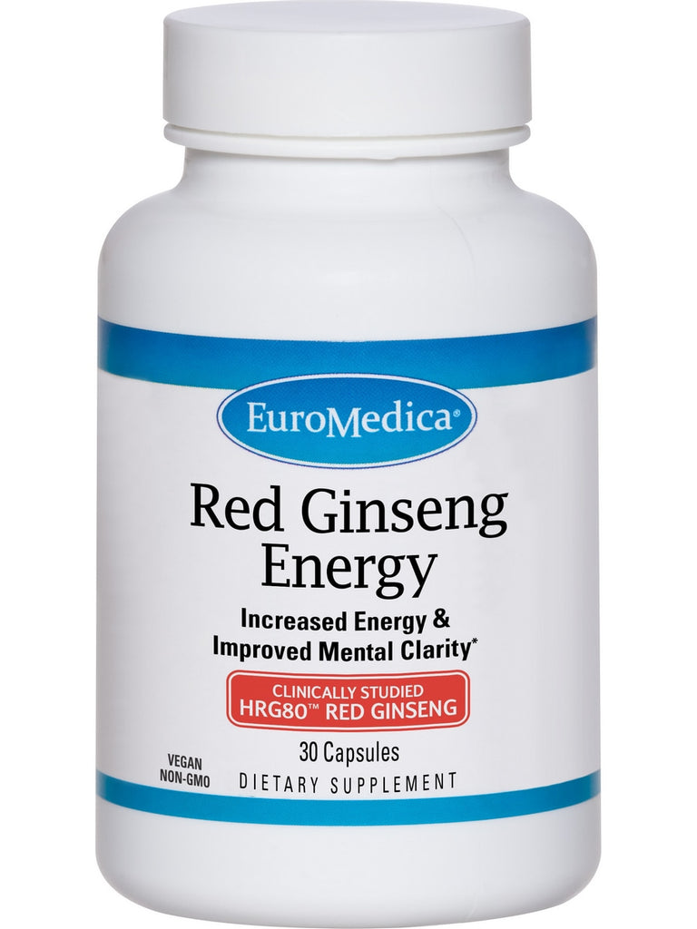 EuroMedica, Red Ginseng Energy, 30 Capsules