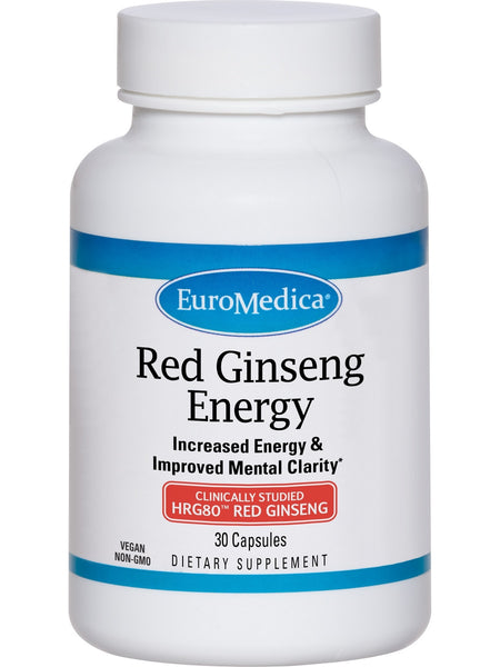 EuroMedica, Red Ginseng Energy, 30 Capsules