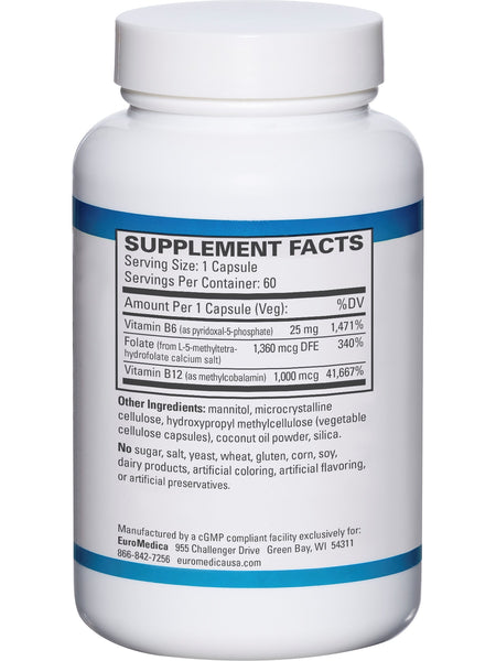 EuroMedica, Active B Complex, 60 Capsules