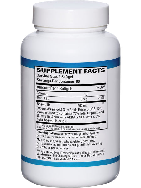 EuroMedica, BosPro, 500 mg, 60 Capsules