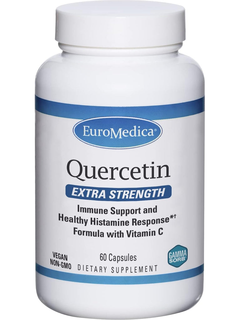 EuroMedica, Quercetin Extra Strength with Vitamin C, 60 Capsules