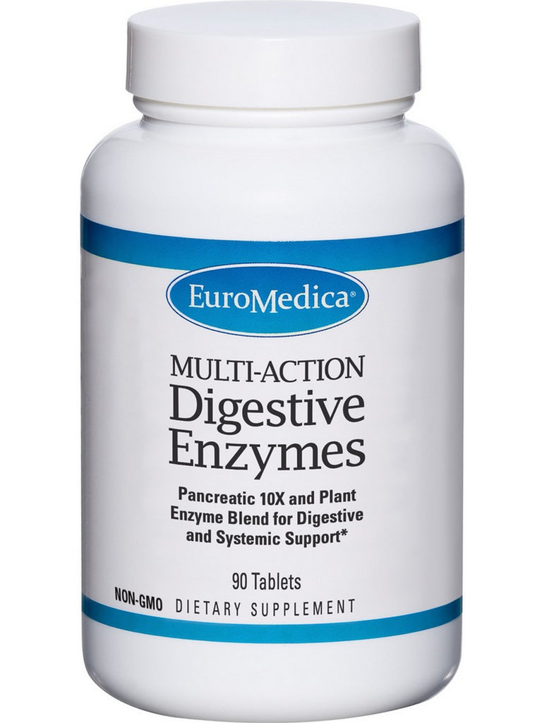 EuroMedica, Multi-Action Digestive Enzymes, 90 Tablets
