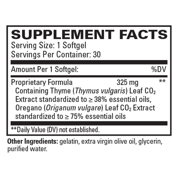 EuroMedica, Thyme plus Oregano, 30 Softgels