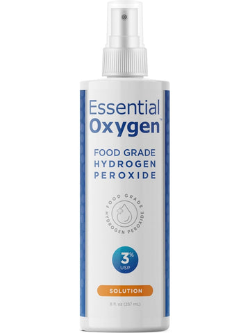 Essential Oxygen, Hydrogen Peroxide Food Grade 3% Spray, 8 fl oz