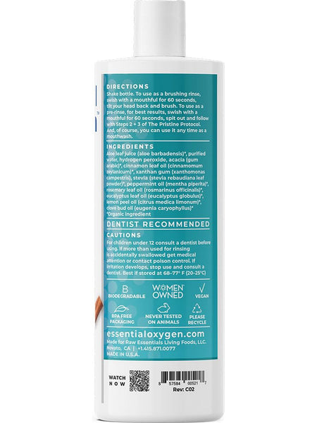 Essential Oxygen, BR, Organic Mouthwash + Brushing Rinse, Cinnamint, 16 fl oz