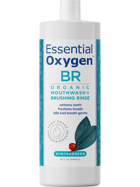 Essential Oxygen, Organic Mouthwash (Brushing Rinse), Wintergreen, 32 fl oz