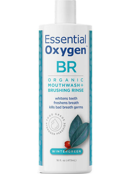 Essential Oxygen, Organic Mouthwash (Brushing Rinse), Wintergreen, 16 fl oz