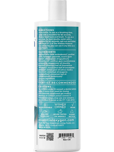 Essential Oxygen, Organic Mouthwash (Brushing Rinse), Wintergreen, 16 fl oz