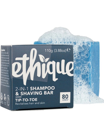 Ethique, Tip-to-Toe 2-In-1 Solid Shampoo & Shaving Bar, 3.88 oz