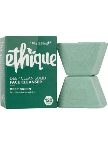 Ethique, Deep Green, Deep Cleaning Solid Face Cleanser, 3.52 oz