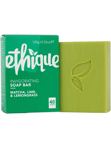 Ethique, Invigorating Matcha, Lime, & Lemongrass Soap Bar, 4.23 oz