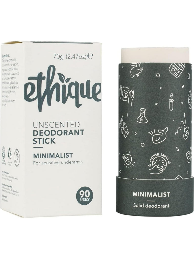 Ethique, Minimalist Unscented Deodorant Stick, 2.47 oz