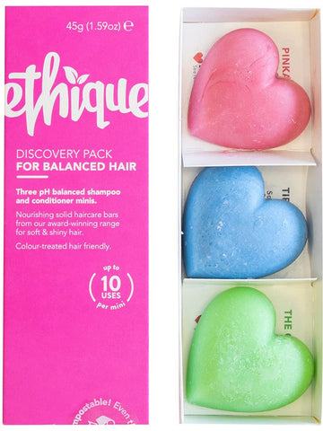 Ethique, Discovery Pack For Balanced Hair, 3 Travel Bars, 1.59 oz