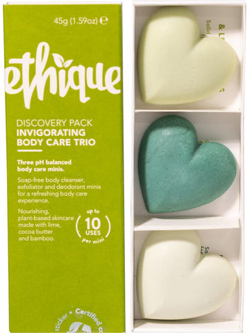 Ethique, Fresh Body Care Trio Discovery Pack, 3 Travel Bars, 1.59 oz