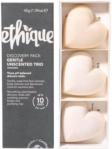 Ethique, Discovery Pack Gentle Unscented Trio, 3 Travel Bars, 1.59 oz