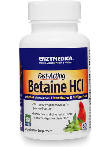 Enzymedica, Betaine HCl, 60 Capsules