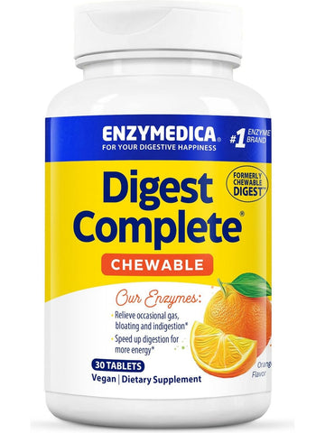 Enzymedica, Digest Complete Chewable, Orange, 30 Tablets