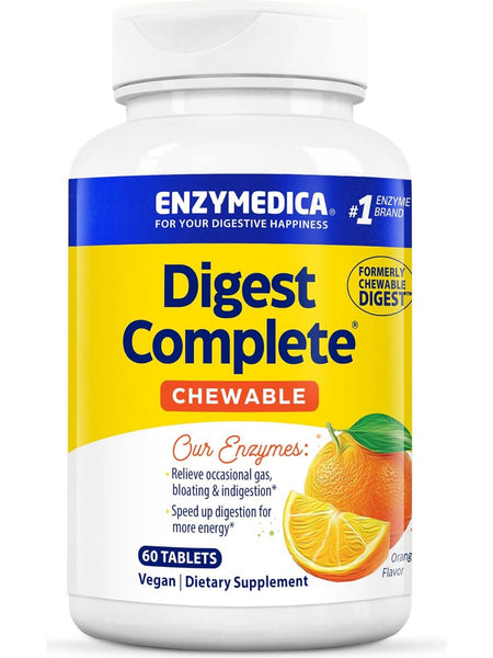 Enzymedica, Digest Complete Chewable, Orange, 60 Tablets