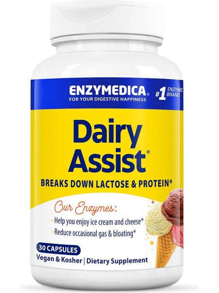 Enzymedica, DairyAssist, 30 Capsules