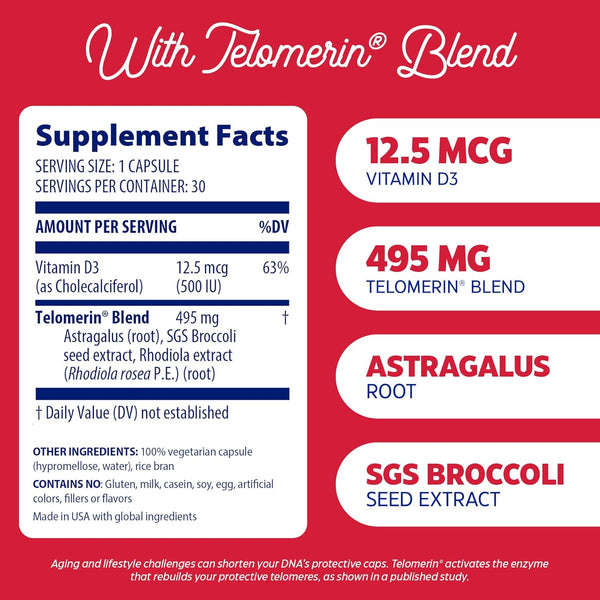 Enzymedica, Telomere Plus, 30 Capsules