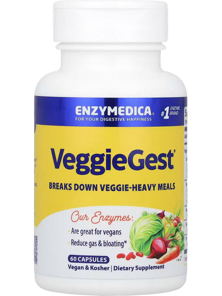 Enzymedica, VeggieGest, 60 Capsules