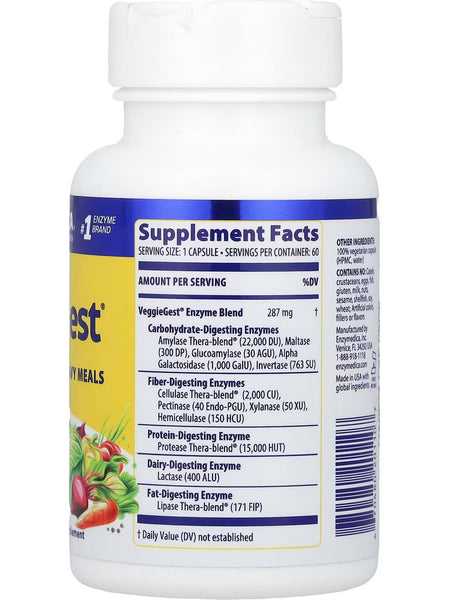 Enzymedica, VeggieGest, 60 Capsules